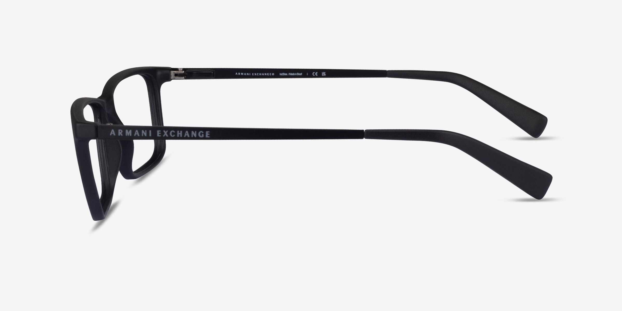 Armani Exchange AX3027 - Rectangle Matte Black Frame Glasses For