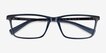 Armani Exchange AX3027 Matte Transparent Blue Alternative MaterialsEyeglass Frames from EyeBuyDirect, Closed View