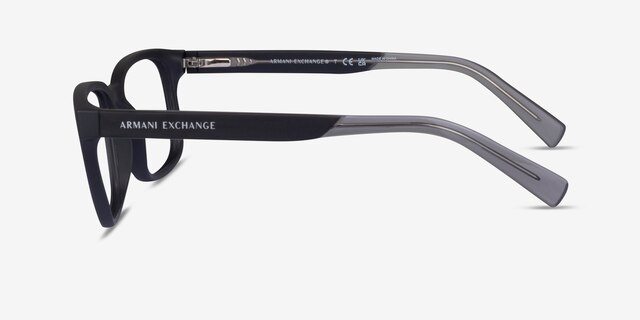Armani Exchange AX3029 Matte Black PlastiqueMontures de lunettes de vue d'EyeBuyDirect, Vue de Côté