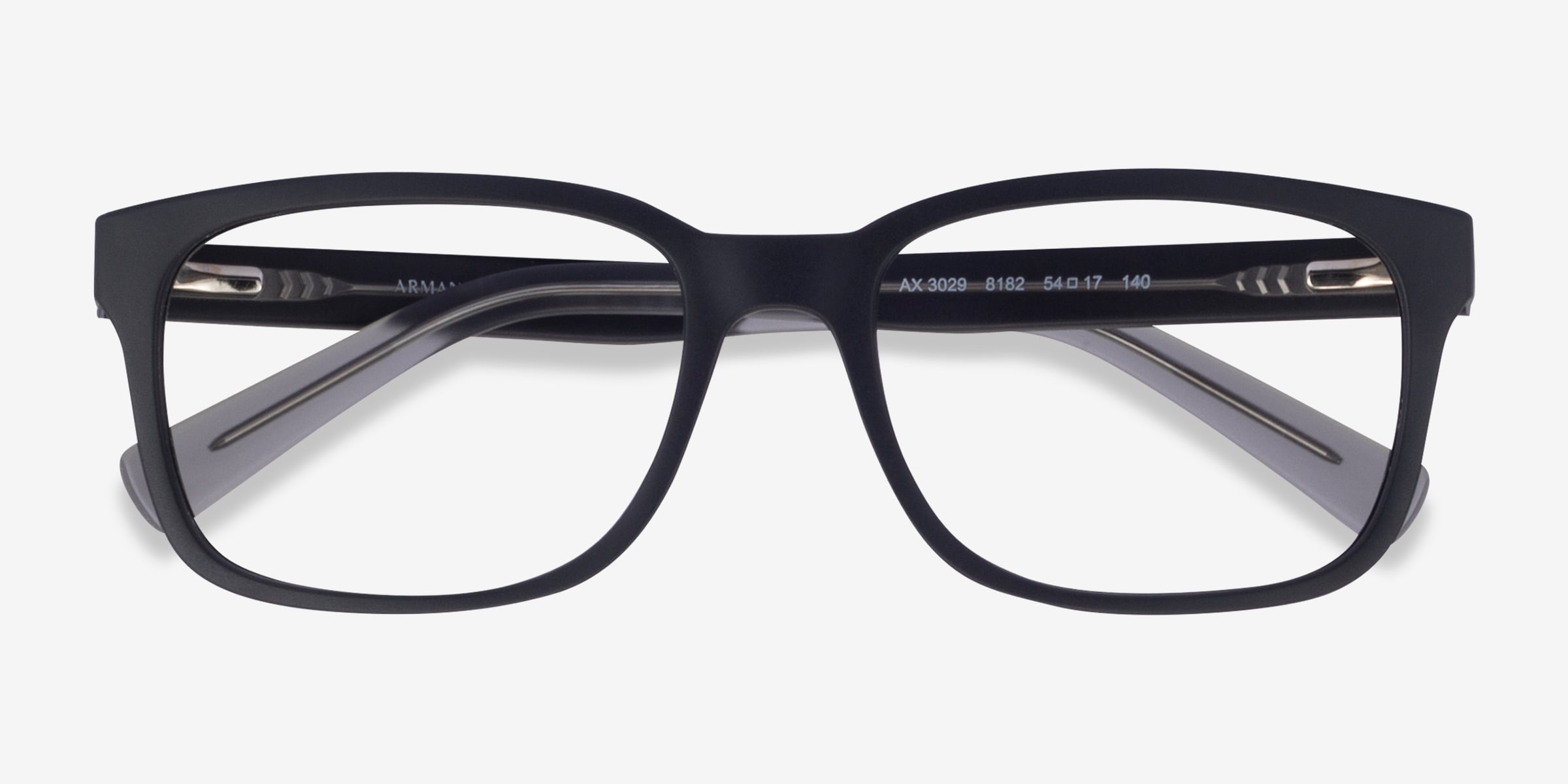 Armani Exchange AX3029 - Square Matte Black Frame Eyeglasses