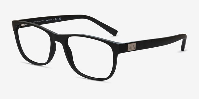 Armani Exchange AX3034 Matte Black PlasticEyeglass Frames from EyeBuyDirect, Angle View