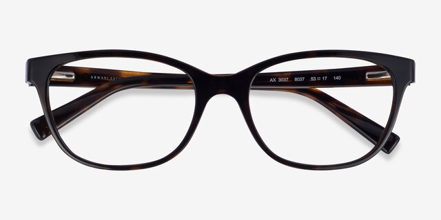 Armani Exchange AX3037 Dark Tortoise PlasticEyeglass Frames from EyeBuyDirect, Closed View