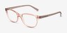Armani Exchange AX3037 Transparent Champagne PlasticEyeglass Frames from EyeBuyDirect, Angle View