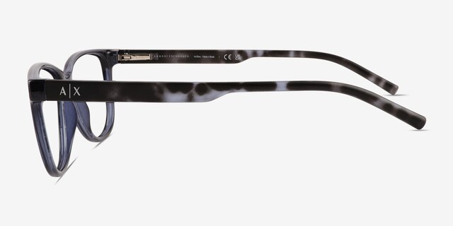 Armani Exchange AX3047 Dark Navy PlasticEyeglass Frames from EyeBuyDirect, Side View