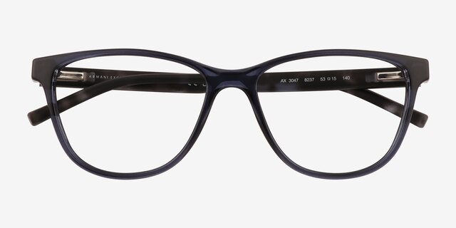 Armani Exchange AX3047 Dark Navy PlasticEyeglass Frames from EyeBuyDirect, Closed View