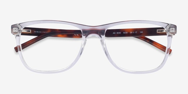 Armani Exchange AX3048 Shiny Crystal PlasticEyeglass Frames from EyeBuyDirect, Closed View