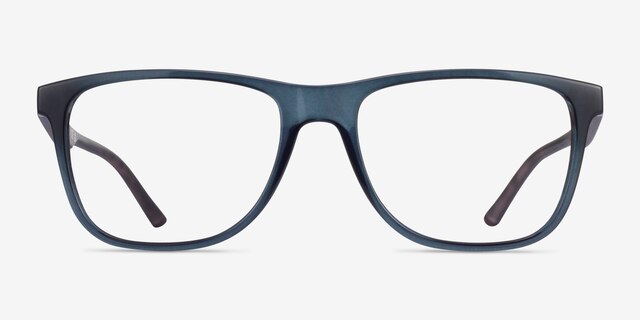 Armani Exchange AX3048 Clear Navy PlasticEyeglass Frames from EyeBuyDirect, Front View