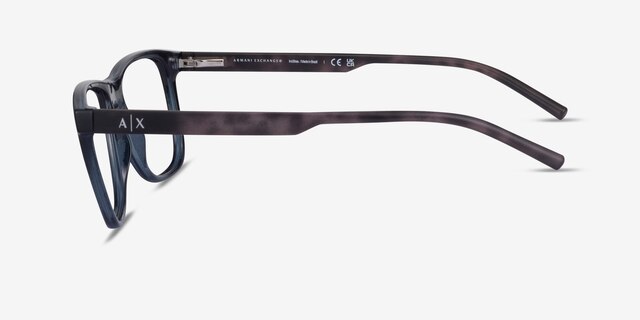 Armani Exchange AX3048 Clear Navy PlasticEyeglass Frames from EyeBuyDirect, Side View
