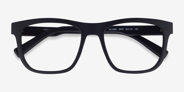 Armani Exchange AX3050 Matte Black PlasticEyeglass Frames from EyeBuyDirect, Closed View