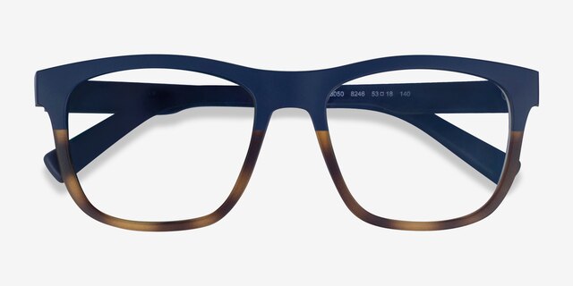 Armani Exchange AX3050 Matte Blue Tortoise PlasticEyeglass Frames from EyeBuyDirect, Closed View