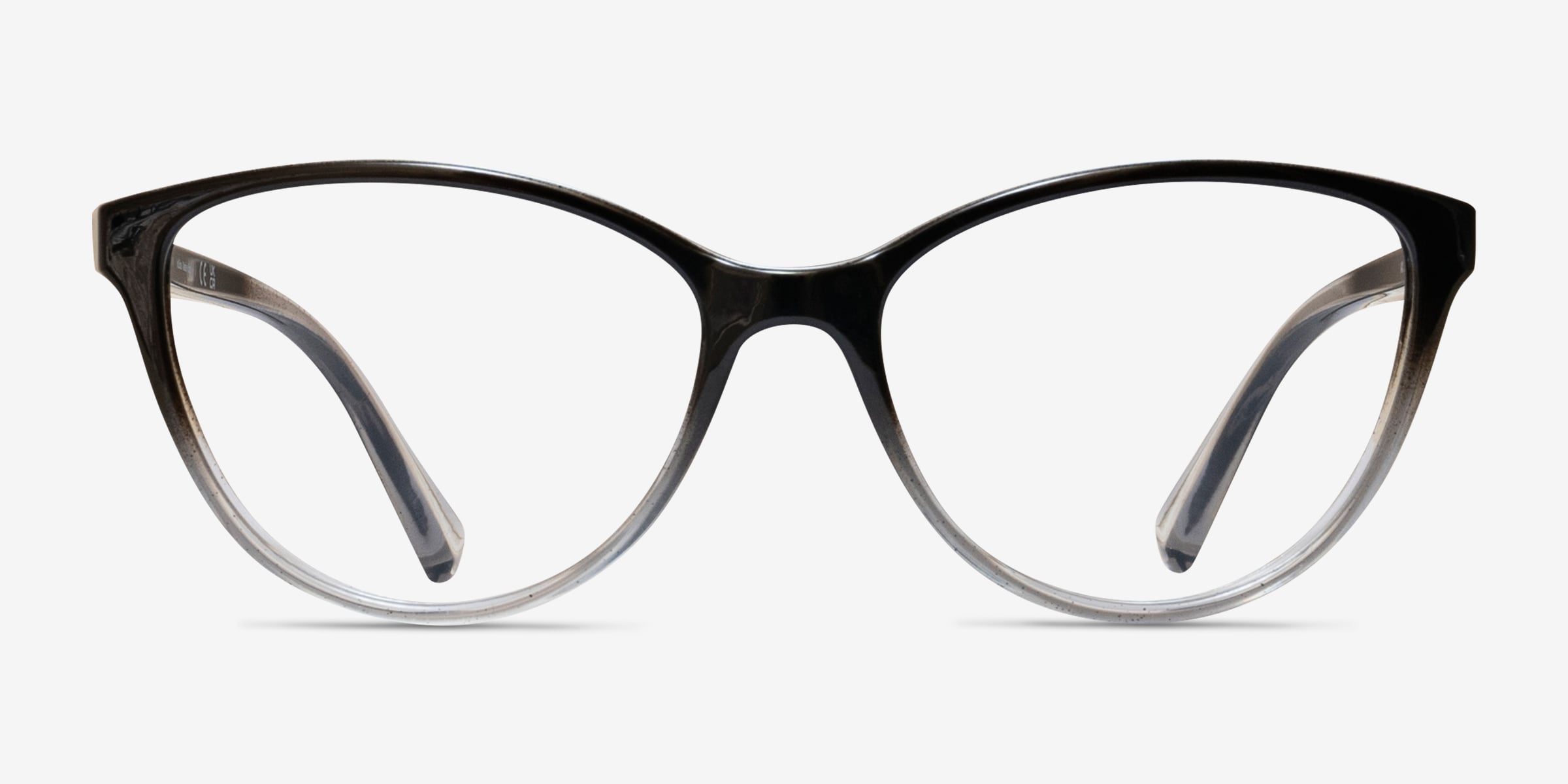 Armani Exchange AX3053 - Cat Eye Shiny Black Gray Frame Eyeglasses