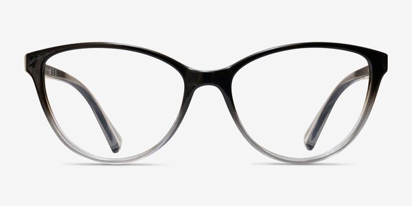 Armani Exchange AX3053 Shiny Black Gray Plastic Eyeglass Frames