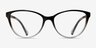 Armani Exchange AX3053 Shiny Black Gray PlasticEyeglass Frames from EyeBuyDirect, Front View