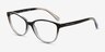 Armani Exchange AX3053 Shiny Black Gray PlasticEyeglass Frames from EyeBuyDirect, Angle View