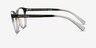 Armani Exchange AX3053 Shiny Black Gray PlasticEyeglass Frames from EyeBuyDirect, Side View