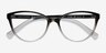 Armani Exchange AX3053 Shiny Black Gray PlasticEyeglass Frames from EyeBuyDirect, Closed View