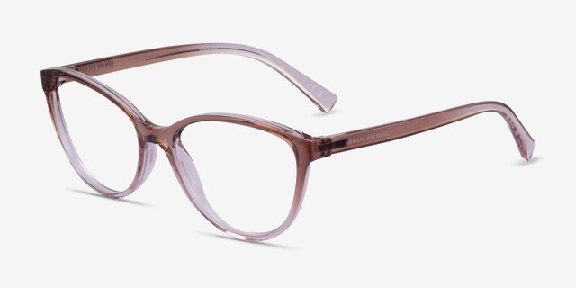 Armani Exchange AX3053 Gradient Transparent Brown PlasticEyeglass Frames from EyeBuyDirect, Angle View