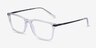 Armani Exchange AX3077 Crystal Clear PlasticEyeglass Frames from EyeBuyDirect, Angle View