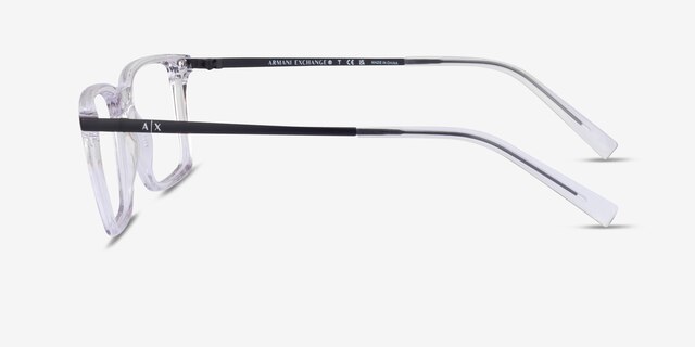 Armani Exchange AX3077 Crystal Clear PlasticEyeglass Frames from EyeBuyDirect, Side View