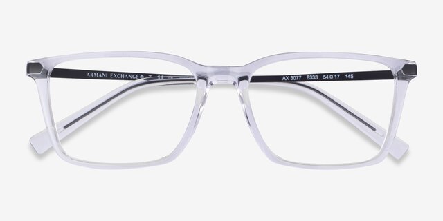 Armani Exchange AX3077 Crystal Clear PlasticEyeglass Frames from EyeBuyDirect, Closed View
