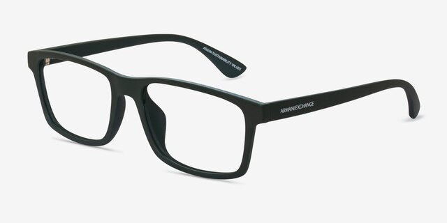 Armani Exchange AX3083U Matte Green Eco-friendlyEyeglass Frames from EyeBuyDirect, Angle View