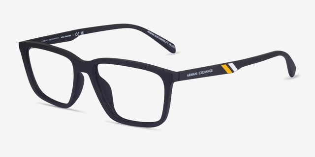 Armani Exchange AX3089U Matte Black Eco-friendlyEyeglass Frames from EyeBuyDirect, Angle View
