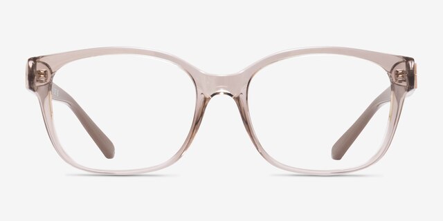 Armani Exchange AX3098 Shiny Transparent Brown PlasticEyeglass Frames from EyeBuyDirect, Front View
