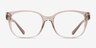Armani Exchange AX3098 Shiny Transparent Brown PlasticEyeglass Frames from EyeBuyDirect, Front View
