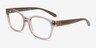Armani Exchange AX3098 Shiny Transparent Brown PlasticEyeglass Frames from EyeBuyDirect, Angle View