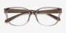 Armani Exchange AX3098 Shiny Transparent Brown PlasticEyeglass Frames from EyeBuyDirect, Closed View