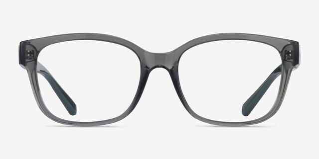 Armani Exchange AX3098 Shiny Transparent Gray PlasticEyeglass Frames from EyeBuyDirect, Front View