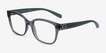 Armani Exchange AX3098 Shiny Transparent Gray PlasticEyeglass Frames from EyeBuyDirect, Angle View