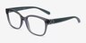 Armani Exchange AX3098 Shiny Transparent Gray PlasticEyeglass Frames from EyeBuyDirect, Angle View