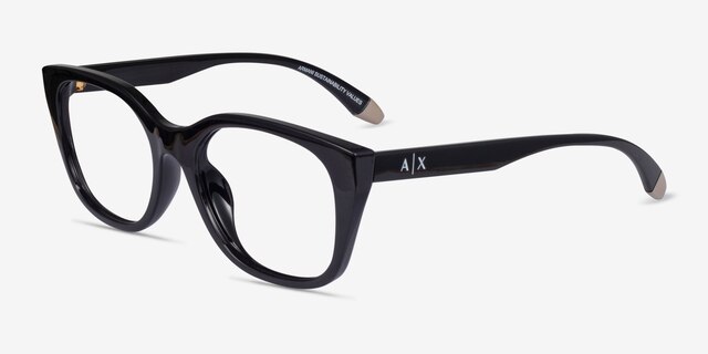 Armani Exchange AX3099U Black Eco-friendlyEyeglass Frames from EyeBuyDirect, Angle View