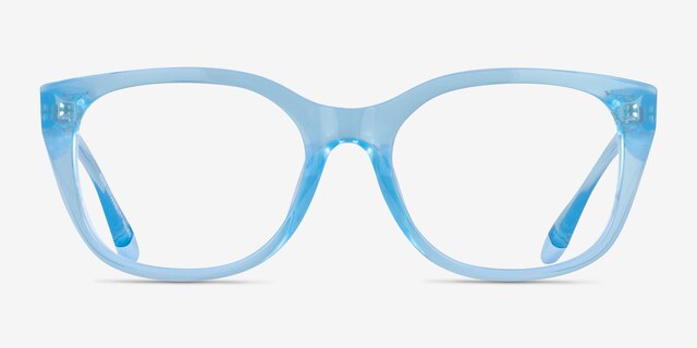 Armani Exchange AX3099U Shiny Transparent Blue Eco-friendlyEyeglass Frames from EyeBuyDirect, Front View