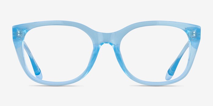 Armani Exchange AX3099U Shiny Transparent Blue Eco-friendly Eyeglass Frames from EyeBuyDirect