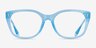 Armani Exchange AX3099U Shiny Transparent Blue Eco-friendlyEyeglass Frames from EyeBuyDirect, Front View