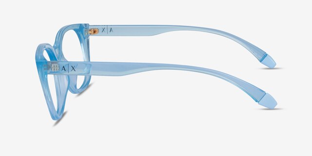 Armani Exchange AX3099U Shiny Transparent Blue Eco-friendlyEyeglass Frames from EyeBuyDirect, Side View
