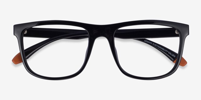 Armani Exchange AX3101U Shiny Black Eco-friendlyEyeglass Frames from EyeBuyDirect, Closed View