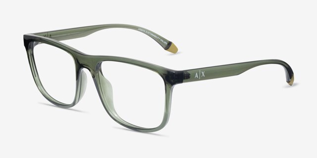 Armani Exchange AX3101U Transparent Green Eco-friendlyEyeglass Frames from EyeBuyDirect, Angle View