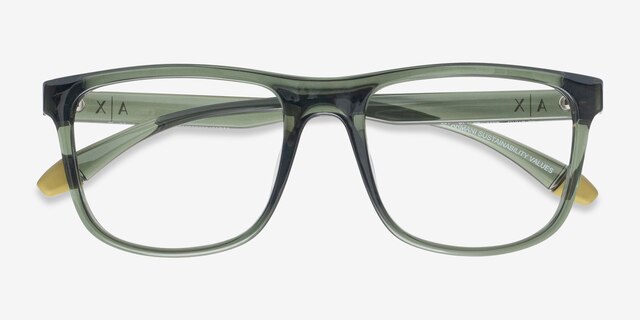 Armani Exchange AX3101U Transparent Green Eco-friendlyEyeglass Frames from EyeBuyDirect, Closed View