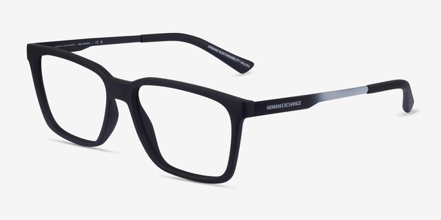 Armani Exchange AX3103 Matte Black Eco-friendlyEyeglass Frames from EyeBuyDirect, Angle View