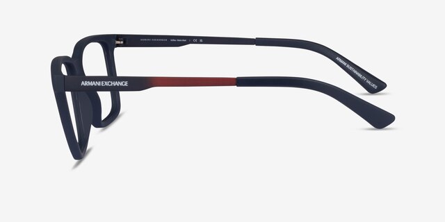 Armani Exchange AX3103 Matte Navy Éco-responsableMontures de lunettes de vue d'EyeBuyDirect, Vue de Côté
