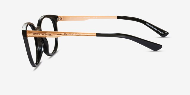 Armani Exchange AX3104 Shiny Black AcetateEyeglass Frames from EyeBuyDirect, Side View