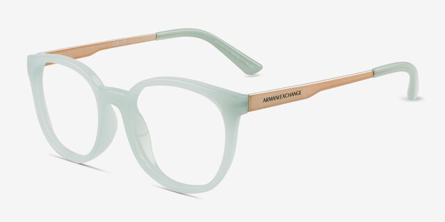 Armani Exchange AX3104 Milky Green AcetateEyeglass Frames from EyeBuyDirect, Angle View