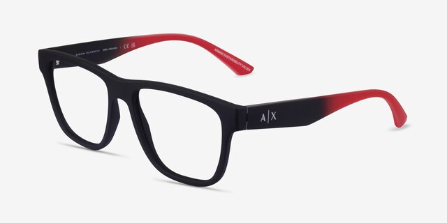 Armani Exchange AX3105 Matte Black Eco-friendlyEyeglass Frames from EyeBuyDirect, Angle View