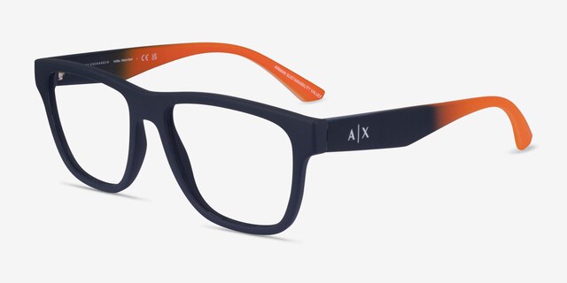 Armani Exchange AX3105 Navy Eco-friendlyEyeglass Frames from EyeBuyDirect, Angle View