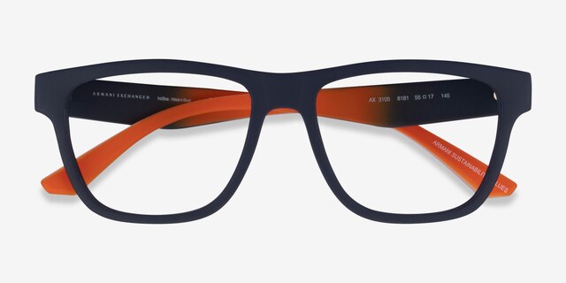 Armani Exchange AX3105 Navy Eco-friendlyEyeglass Frames from EyeBuyDirect, Closed View