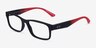 Armani Exchange AX3106 Matte Black Eco-friendlyEyeglass Frames from EyeBuyDirect, Angle View