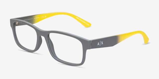Armani Exchange AX3106 Matte Gray Eco-friendlyEyeglass Frames from EyeBuyDirect, Angle View
